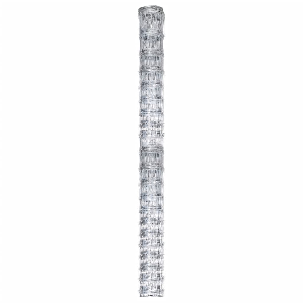 Vidaxl hek 50x1,25 m Galvanisé en acier argent coloré