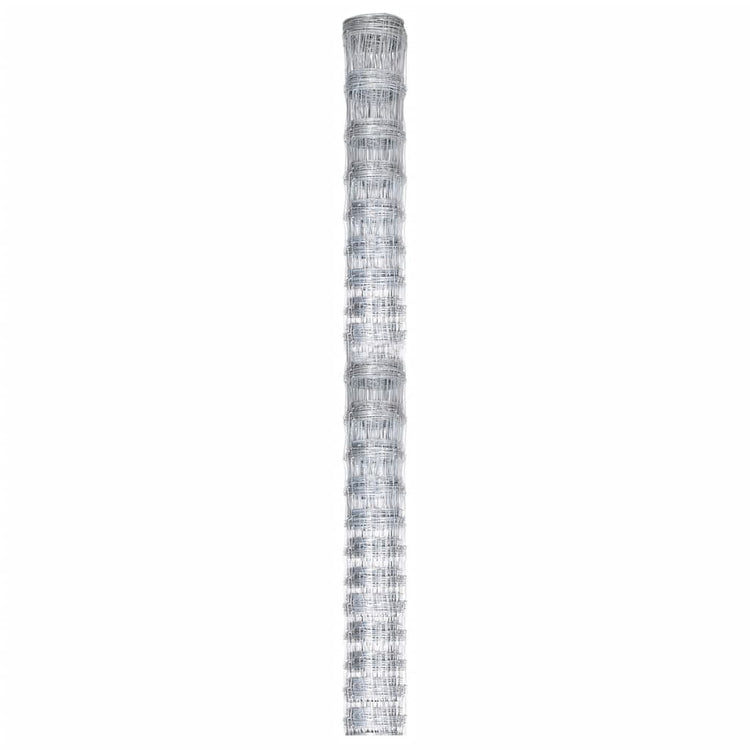Vidaxl hek 50x1,25 m Galvanisé en acier argent coloré
