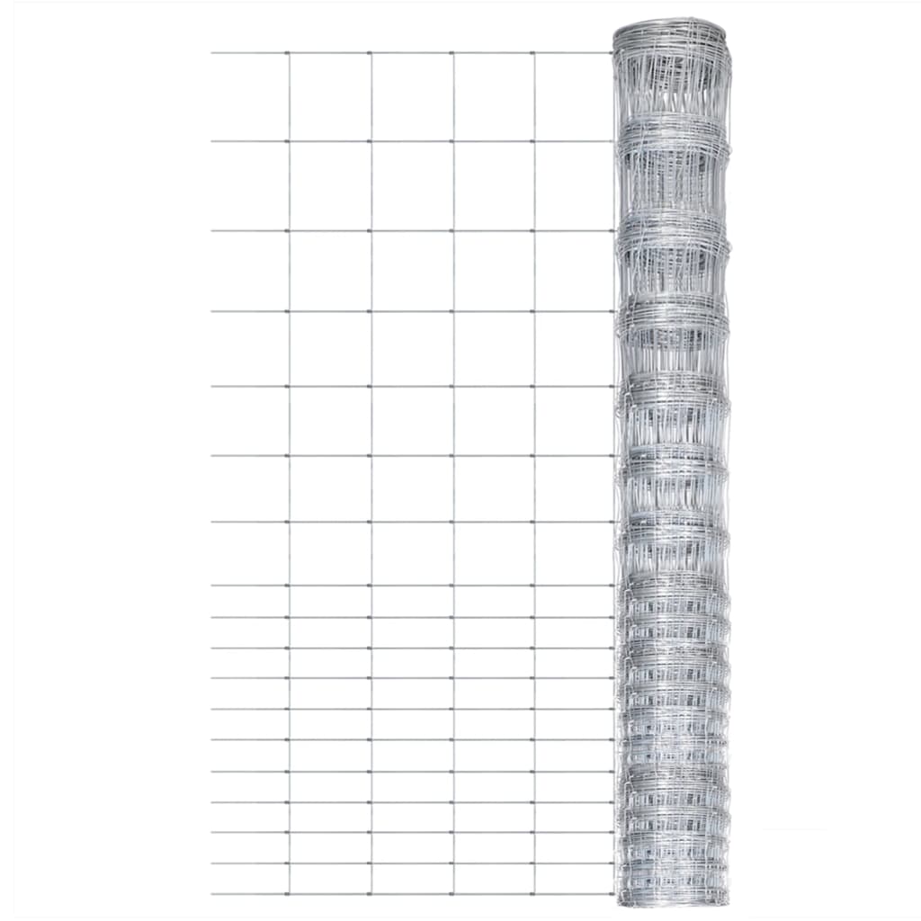 Vidaxl Hek 50x1,5 m Galvanisé en acier argent coloré