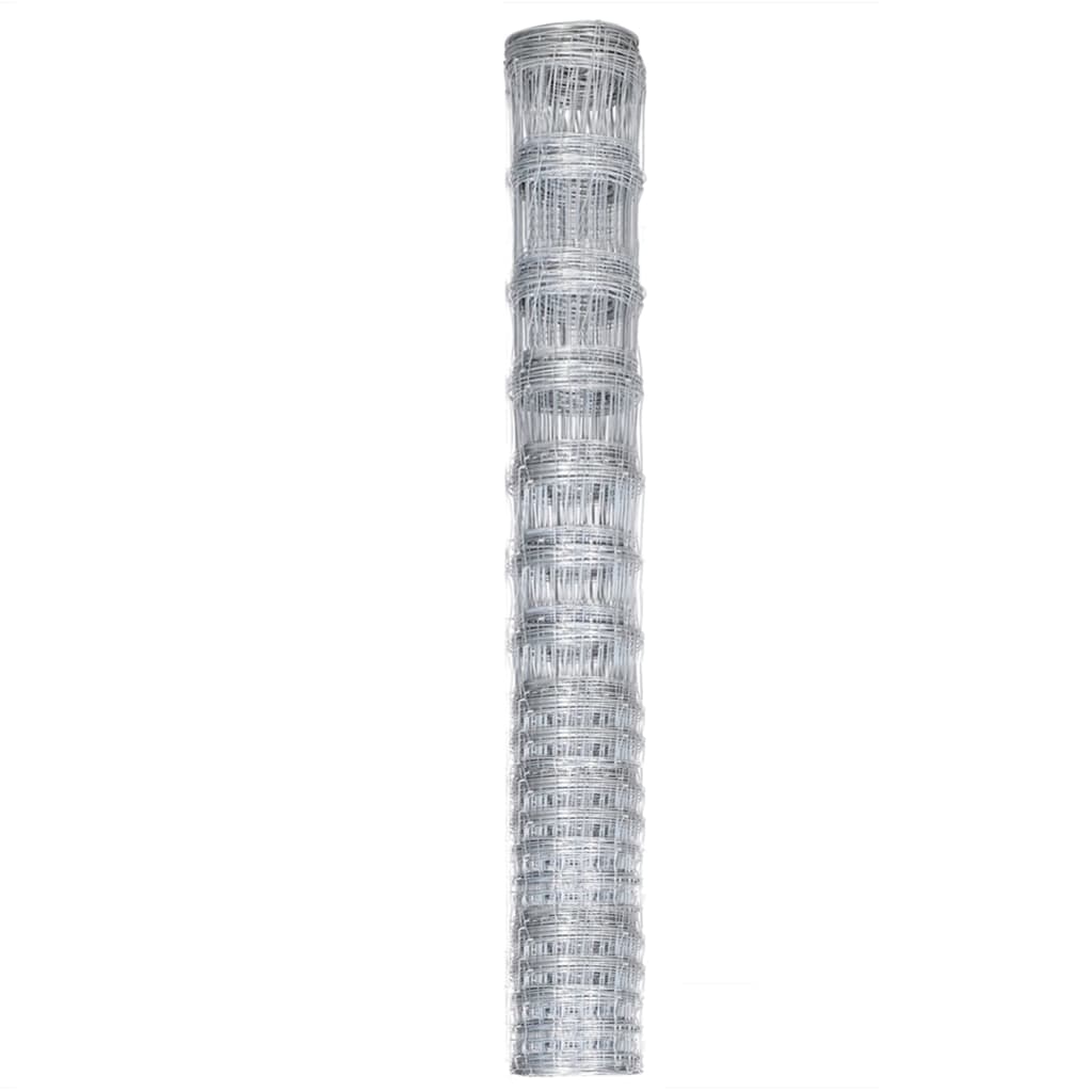 Vidaxl Hek 50x1,5 m Galvanisé en acier argent coloré