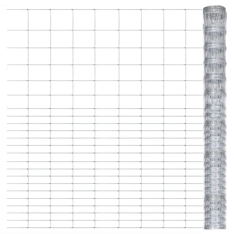 Vidaxl Garden Fence 50x1,6 m Galvanisé en acier argent coloré
