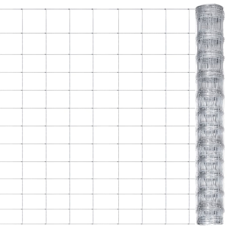 Vidaxl Garden Fence 50x1,25 m Galvanisé en acier argent coloré