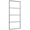 Vidaxl Gliding Porte 90x205 cm Aluminium et verre ESG noir