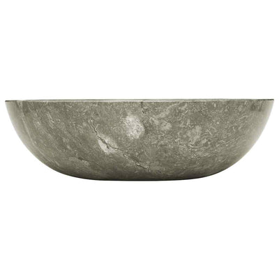 Évier vidaxl Ø40x12 cm en marbre gris