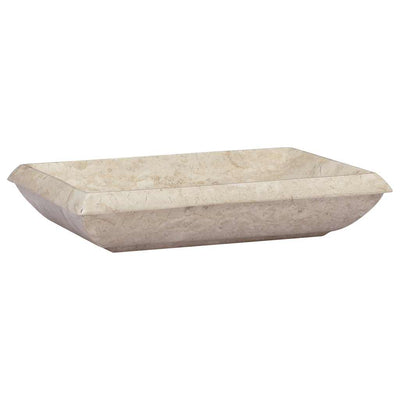 Évier vidaxl 50x35x10 cm en marbre crème colorée