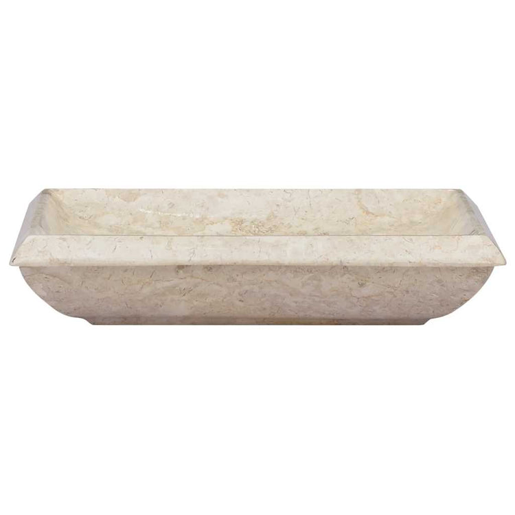 Évier vidaxl 50x35x10 cm en marbre crème colorée