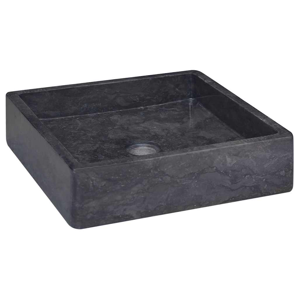 Puits vidaxl 40x40x10 cm marbre noir