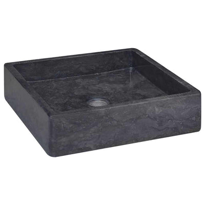 Puits vidaxl 40x40x10 cm marbre noir