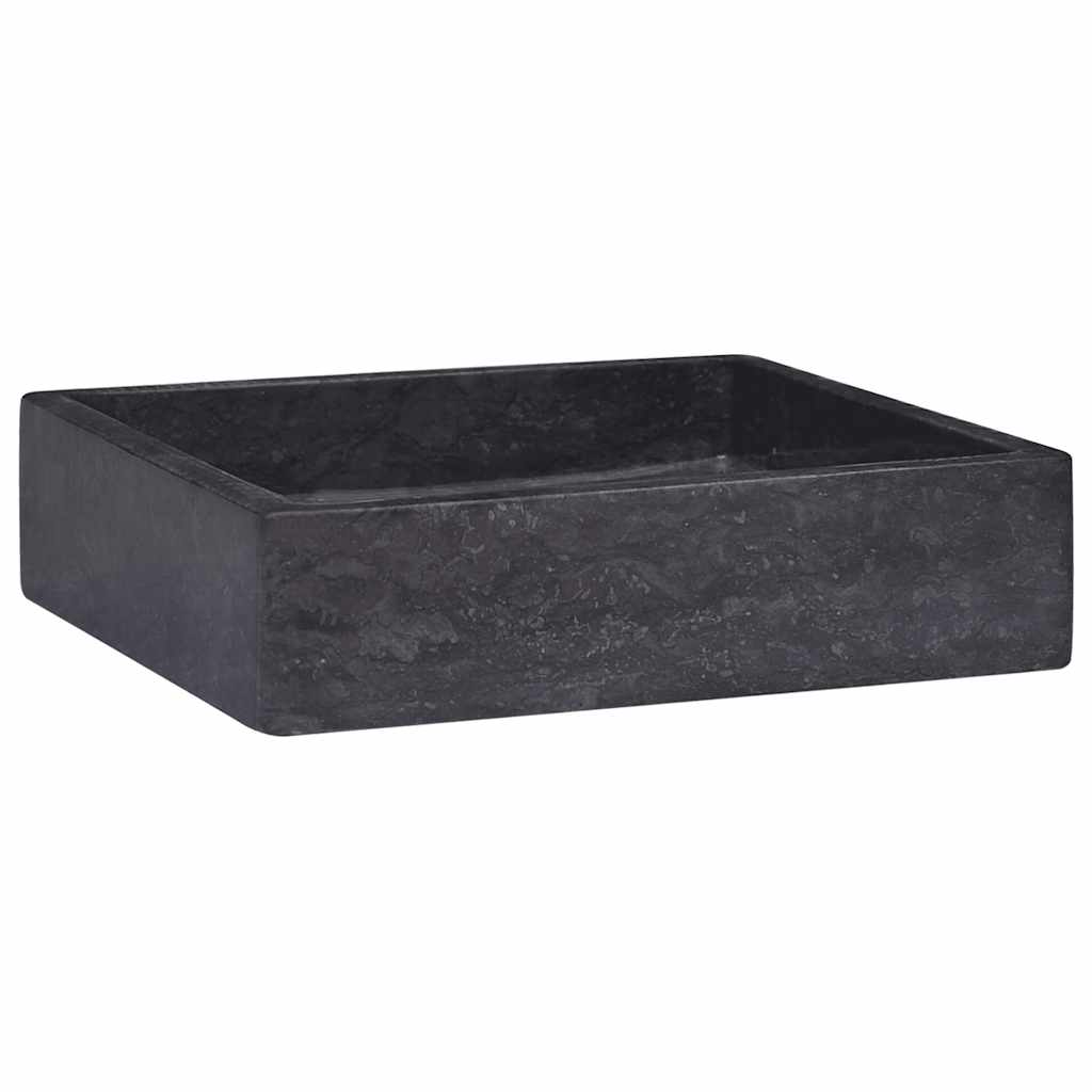 Puits vidaxl 40x40x10 cm marbre noir