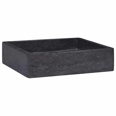 Puits vidaxl 40x40x10 cm marbre noir