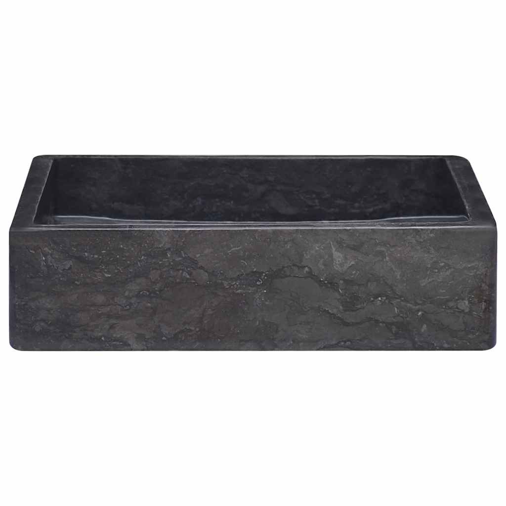 Puits vidaxl 40x40x10 cm marbre noir