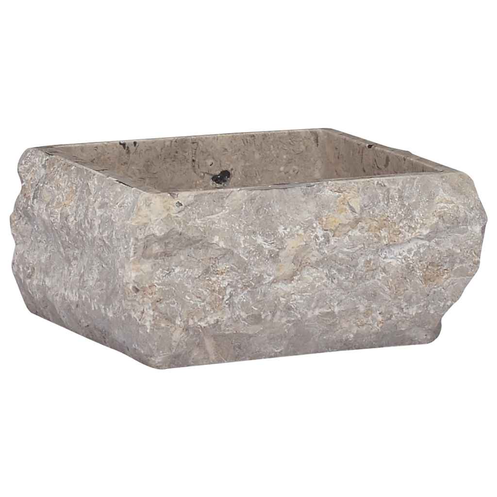 Évier vidaxl 30x30x13 cm en marbre gris