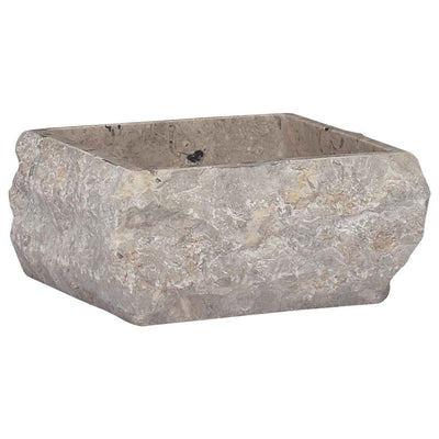 Évier vidaxl 30x30x13 cm en marbre gris