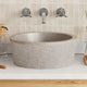 Évier vidaxl Ø40x15 cm en marbre gris