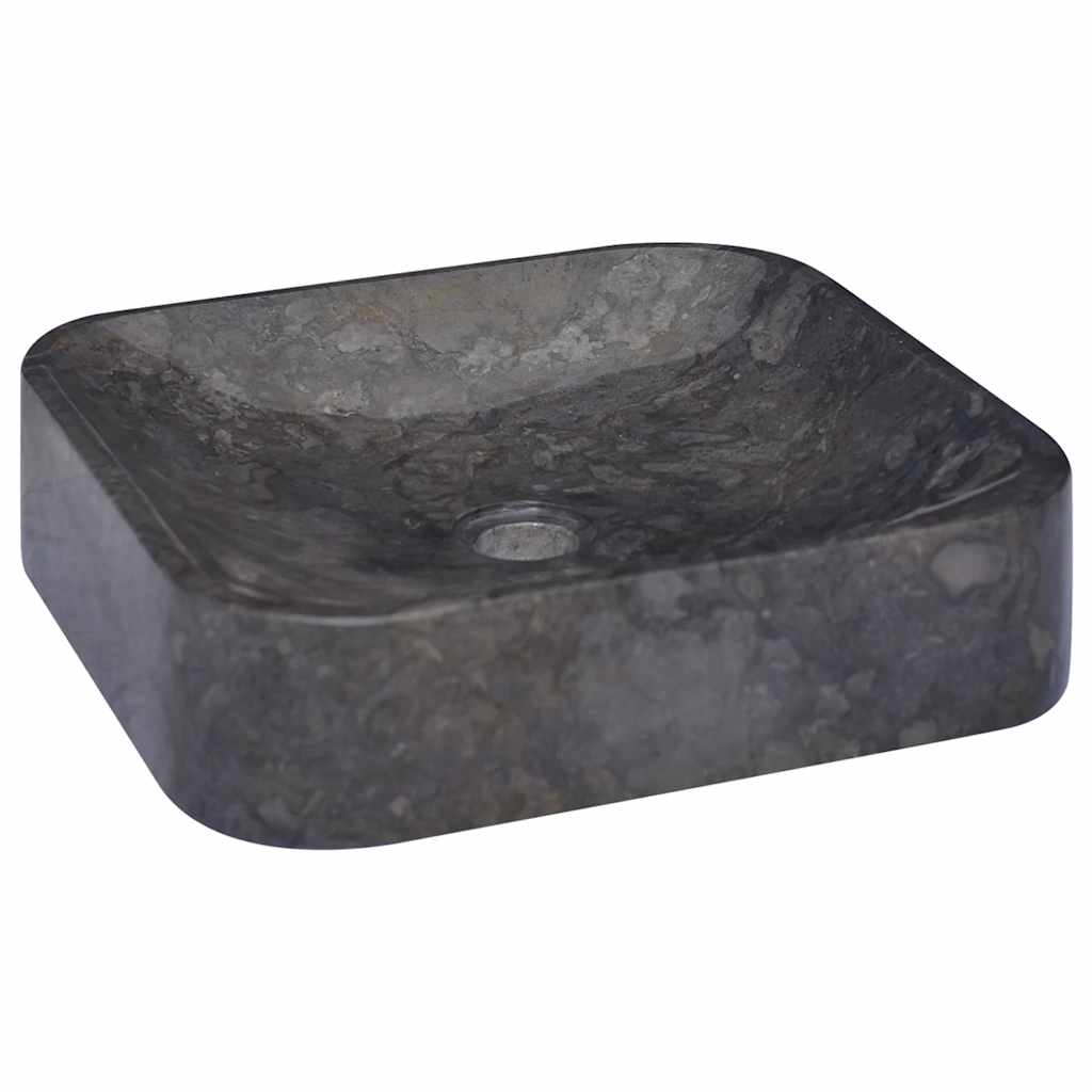 Puits vidaxl 40x40x10 cm marbre noir