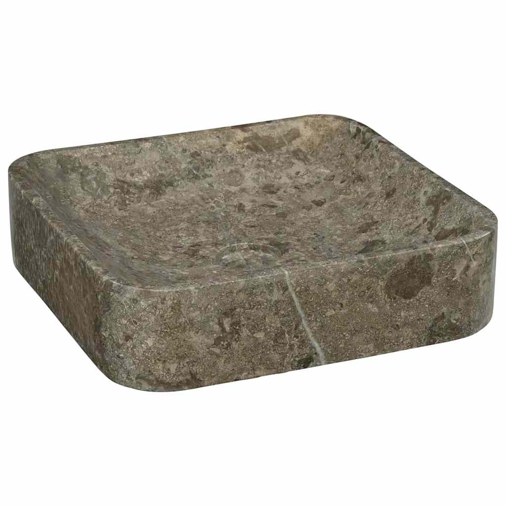 Puits vidaxl 40x40x10 cm en marbre gris