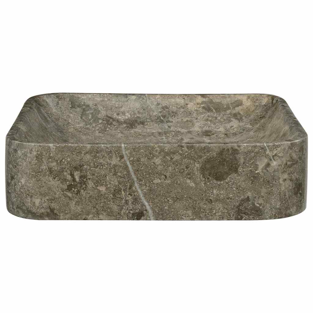 Puits vidaxl 40x40x10 cm en marbre gris
