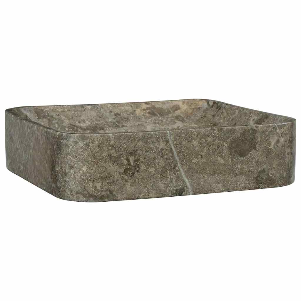 Puits vidaxl 40x40x10 cm en marbre gris