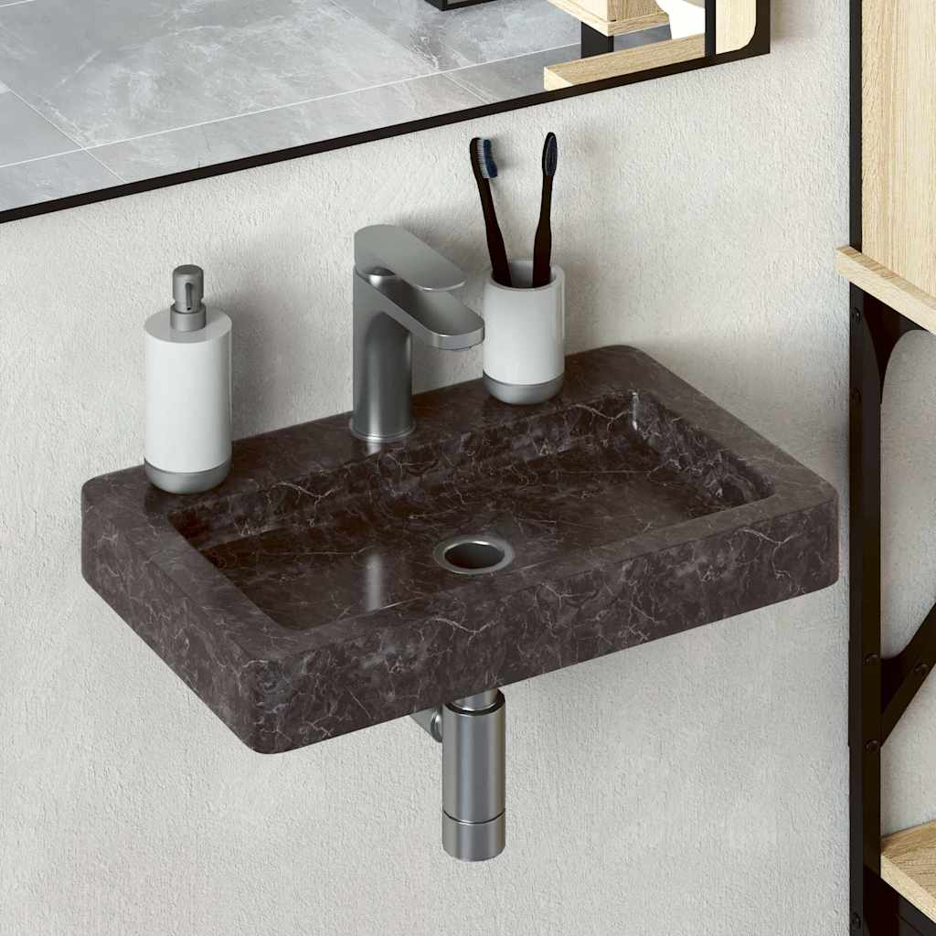 Mur de lavabo de vidaxl - Moule 38x24x6,5 cm Black