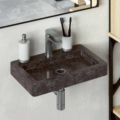 Mur de lavabo de vidaxl - Moule 38x24x6,5 cm Black