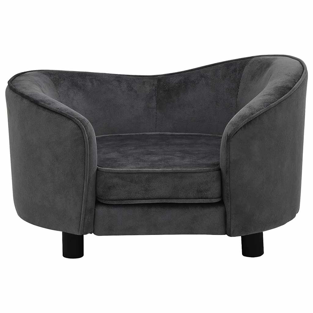 Vidaxl Dog Bank 69x49x40 cm en peluche gris foncé