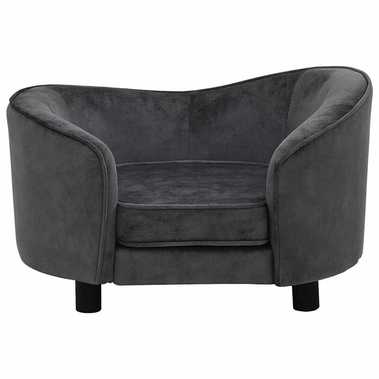 Vidaxl Dog Bank 69x49x40 cm en peluche gris foncé
