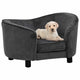Vidaxl Dog Bank 69x49x40 cm en peluche gris foncé