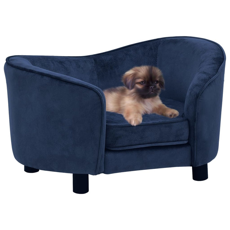 Vidaxl Dog Bank 69x49x40 cm Bleu en peluche