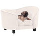 Vidaxl Dog Bank 69x49x40 cm Crème en peluche -colore