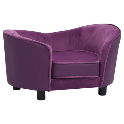 Vidaxl Dog Bank 69x49x40 cm Pluche et en cuir artificiel rouge bordeaux
