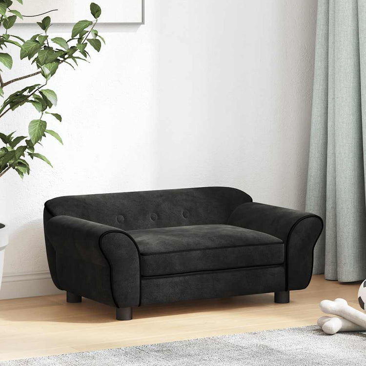 Vidaxl Dog Bank 72x45x30 cm en peluche noir