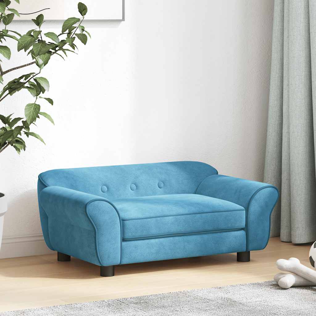 Vidaxl Dog Bank 72x45x30 cm turquoise en peluche