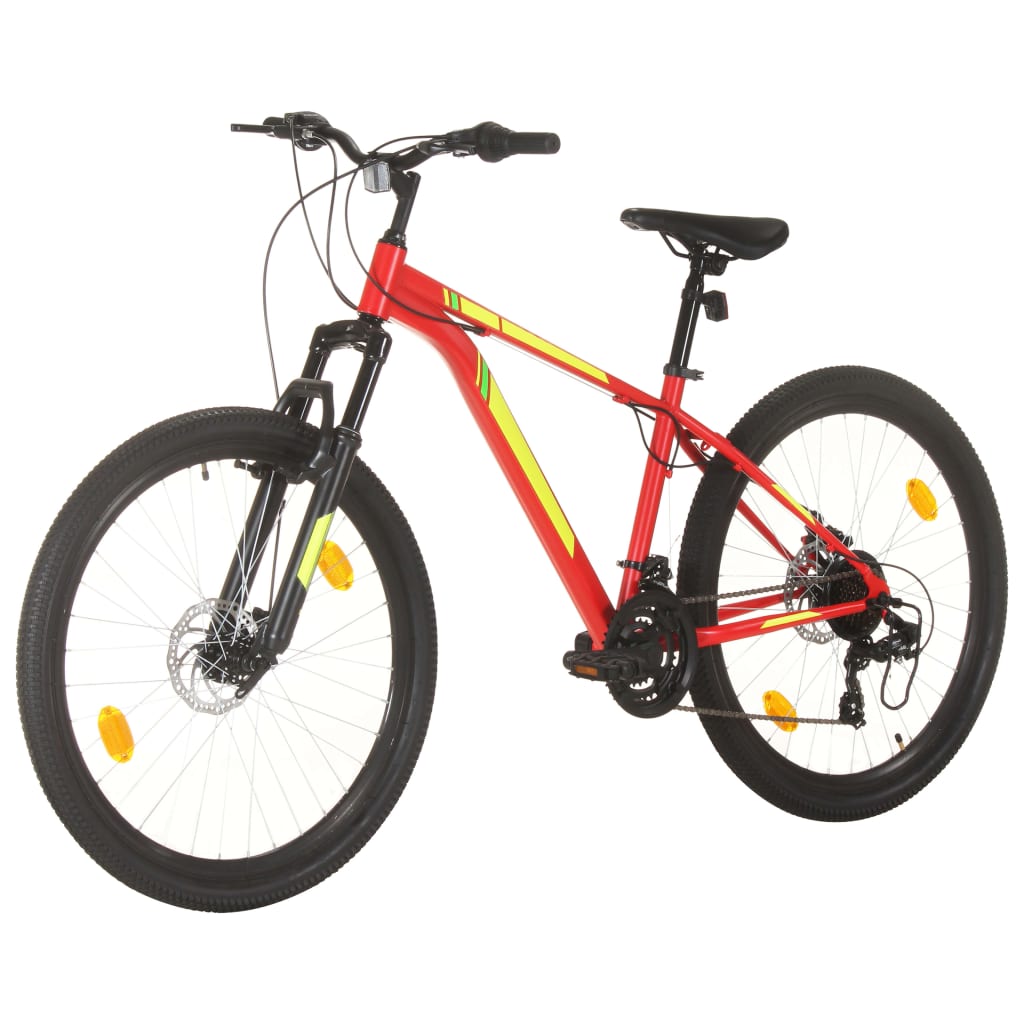 Vidaxl Mountain Bike 21 engrenages Roues 27,5 pouces Cadre de 38 cm rouge