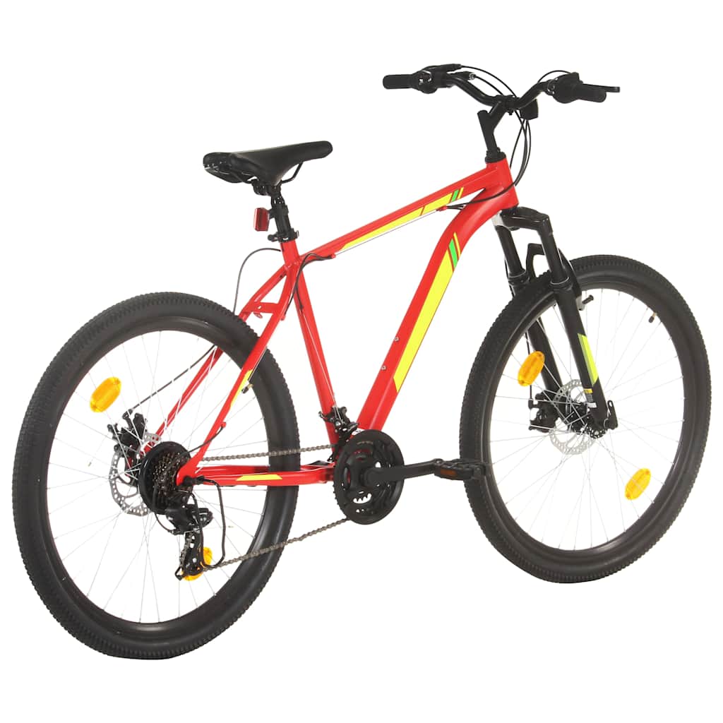 Vidaxl Mountain Bike 21 engrenages Roues 27,5 pouces Cadre 42 cm Rouge