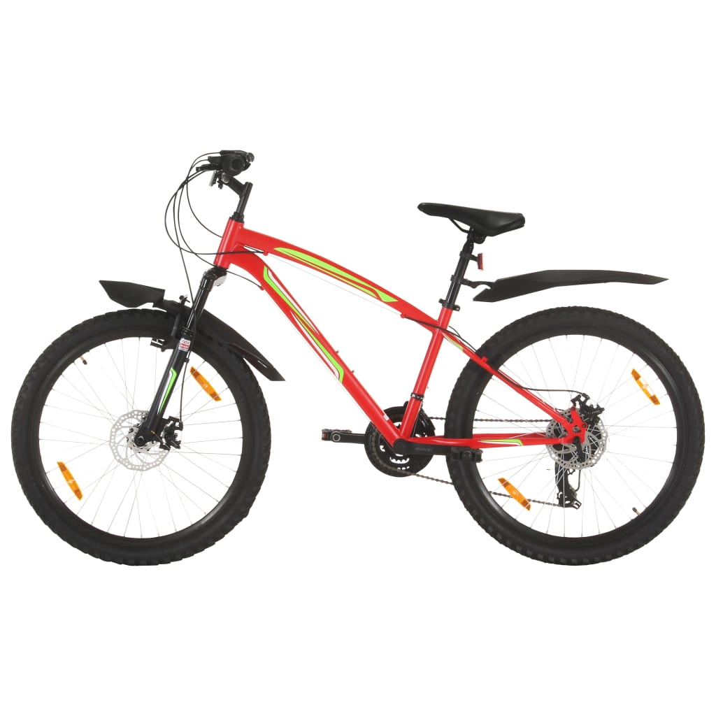 Vidaxl Mountainbike 21 engrenages Roues de 26 pouces 36 cm de rouge