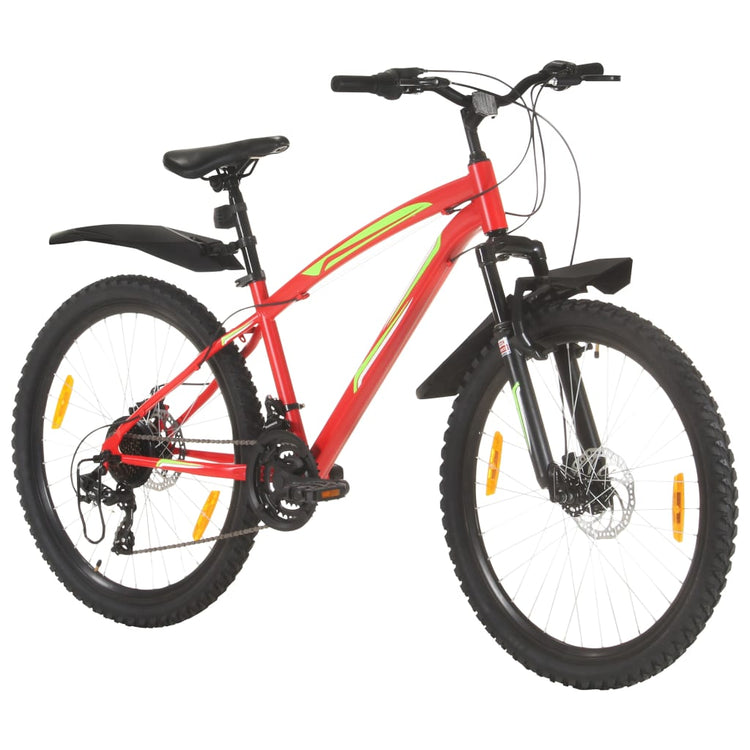 Vidaxl Mountainbike 21 engrenages Roues de 26 pouces 36 cm de rouge