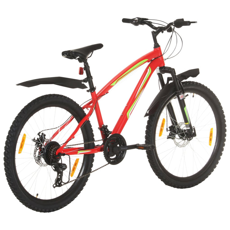 Vidaxl Mountainbike 21 engrenages Roues de 26 pouces 36 cm de rouge