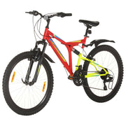 Vidaxl Mountainbike 21 engrenages Roues de 26 pouces 49 cm rouges - afbeelding 2