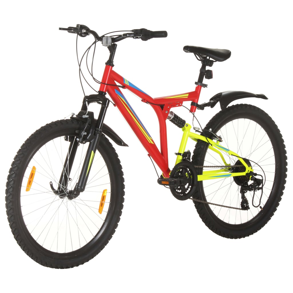 Vidaxl Mountainbike 21 engrenages Roues de 26 pouces 49 cm rouges