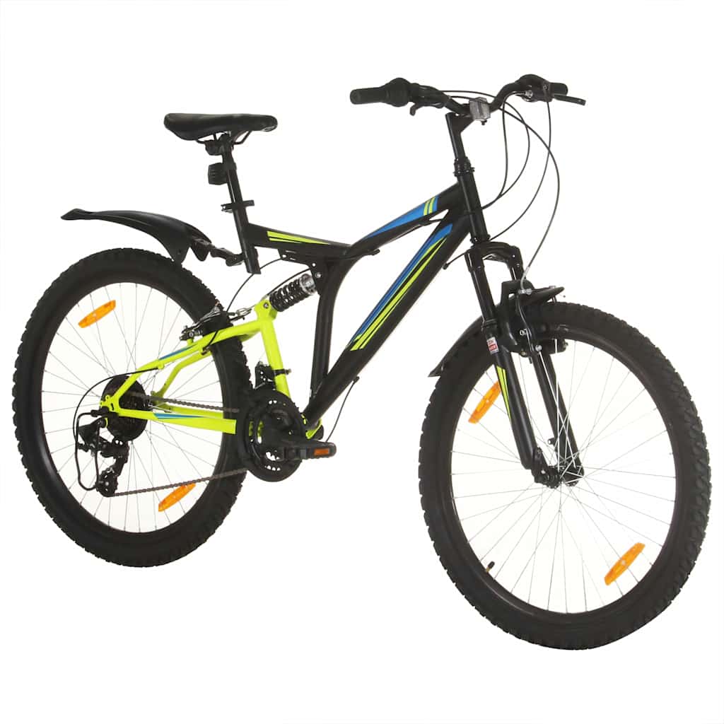 VidaXL VTT 21 vitesses 26 pouces roues 49 cm noir