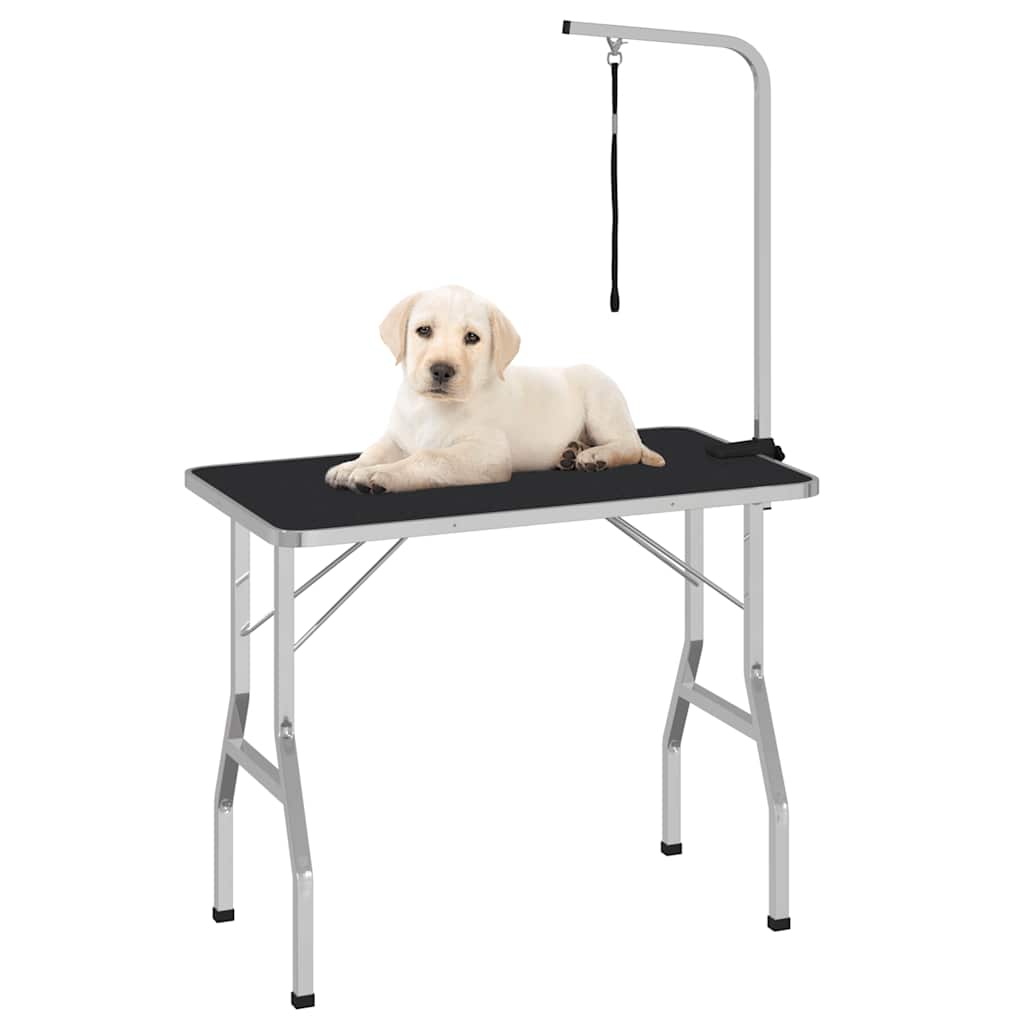 Table de garniture de chien vidaxl réglable avec 1 boucle