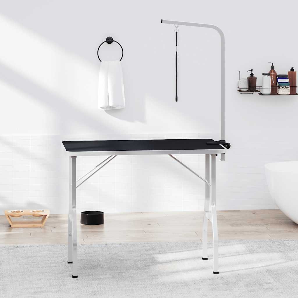 Table de garniture de chien vidaxl réglable avec 1 boucle