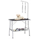 Table de garniture de chien vidaxl réglable avec 2 boucles et science de stockage