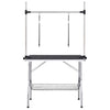 Table de garniture de chien vidaxl réglable avec 2 boucles et science de stockage