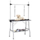 Table de garniture de chien vidaxl réglable avec 2 boucles et science de stockage