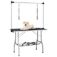 Table de garniture de chien vidaxl réglable avec 2 boucles et science de stockage