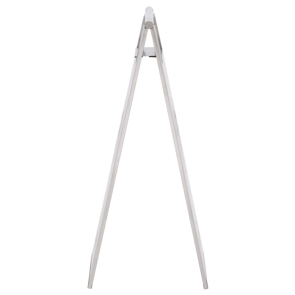 Vidaxl Warning Board Floor Flover pliing en acier inoxydable