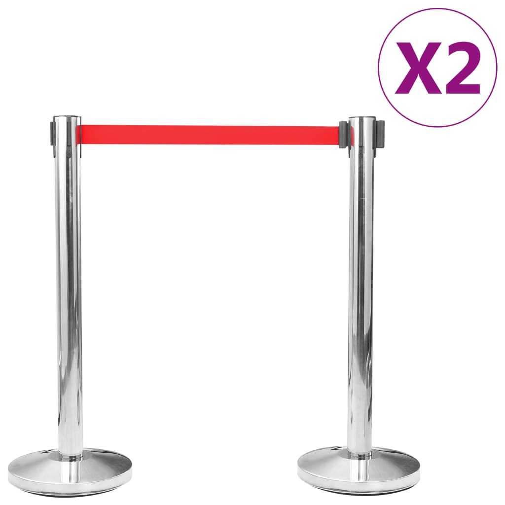 Vidaxl Sales Posts 4 St avec des pneus en acier inoxydable Colore