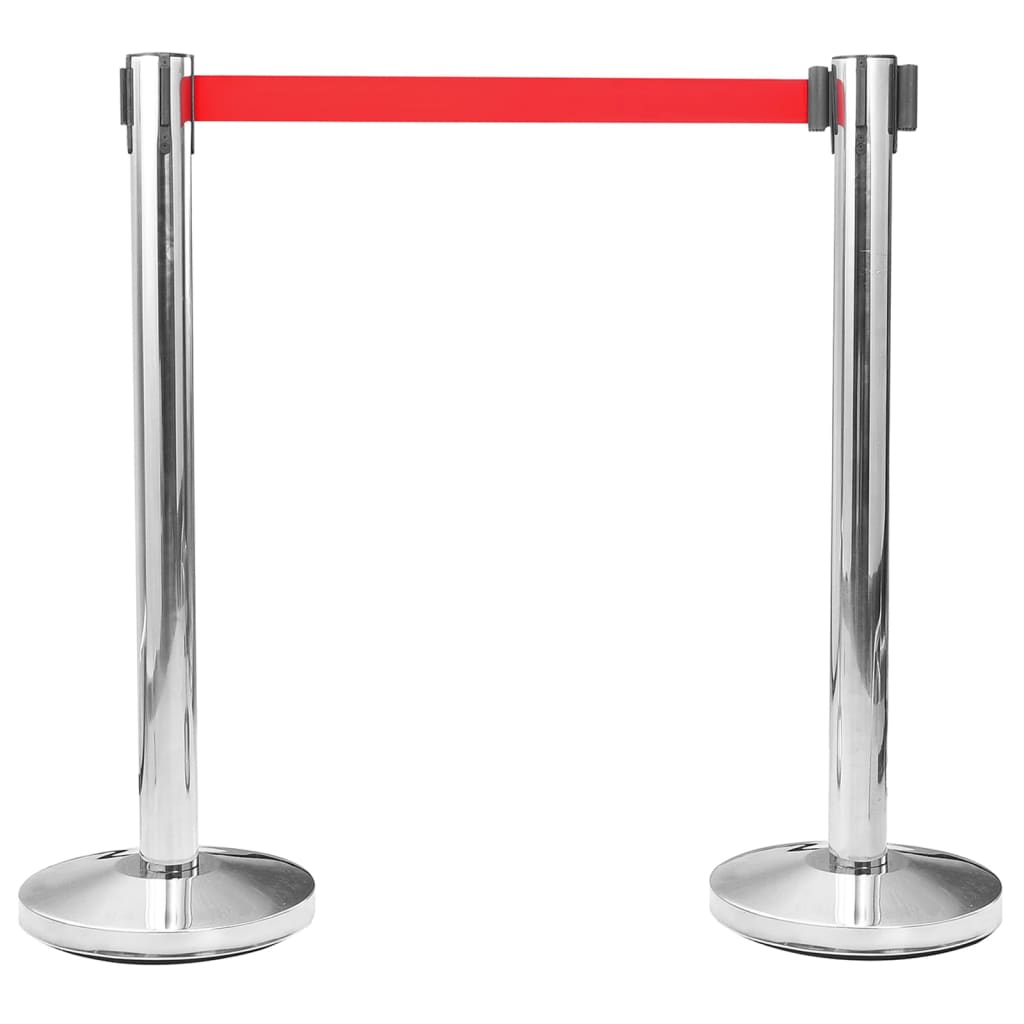 Vidaxl Sales Posts 4 St avec des pneus en acier inoxydable Colore