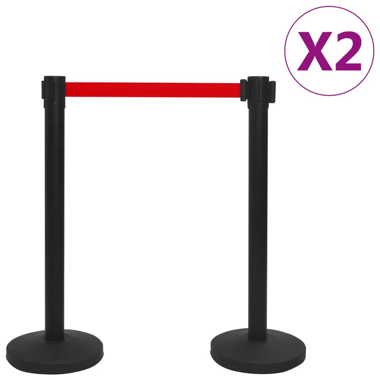 Vidaxl Sales Posts 4 Sts avec des bandes en fer noir